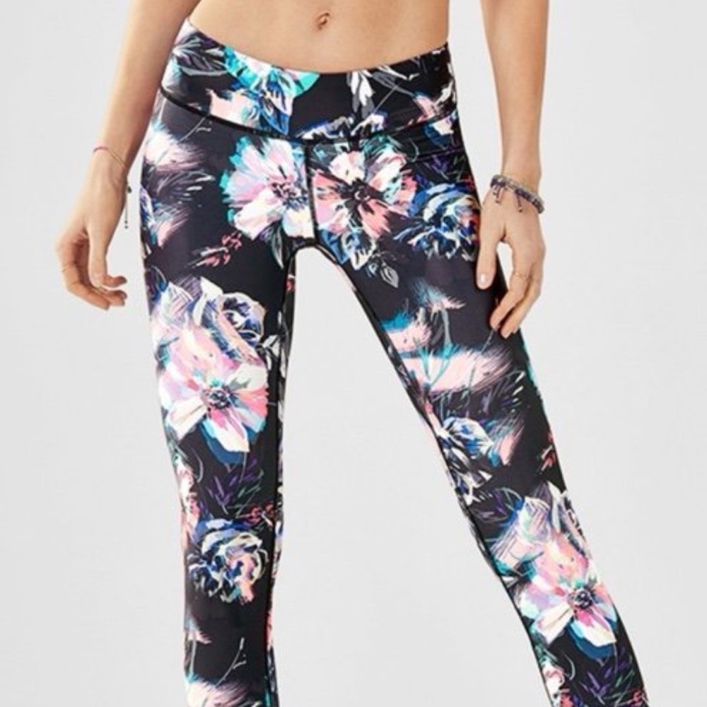 Fabletics Floral Print Leggings Sz M